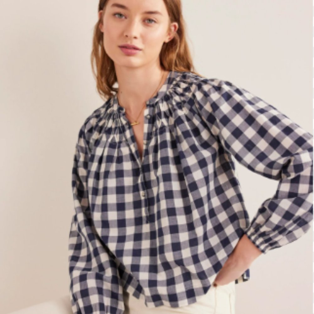 Boden Gingham Blouse
